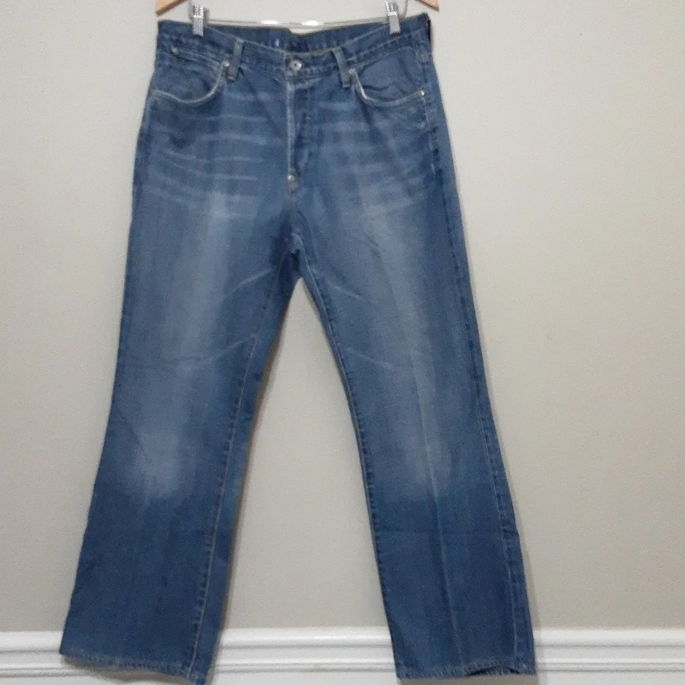 Paper denim and cloth jeans mens 34 buttons fly straight legs Y2k Casaual Loose